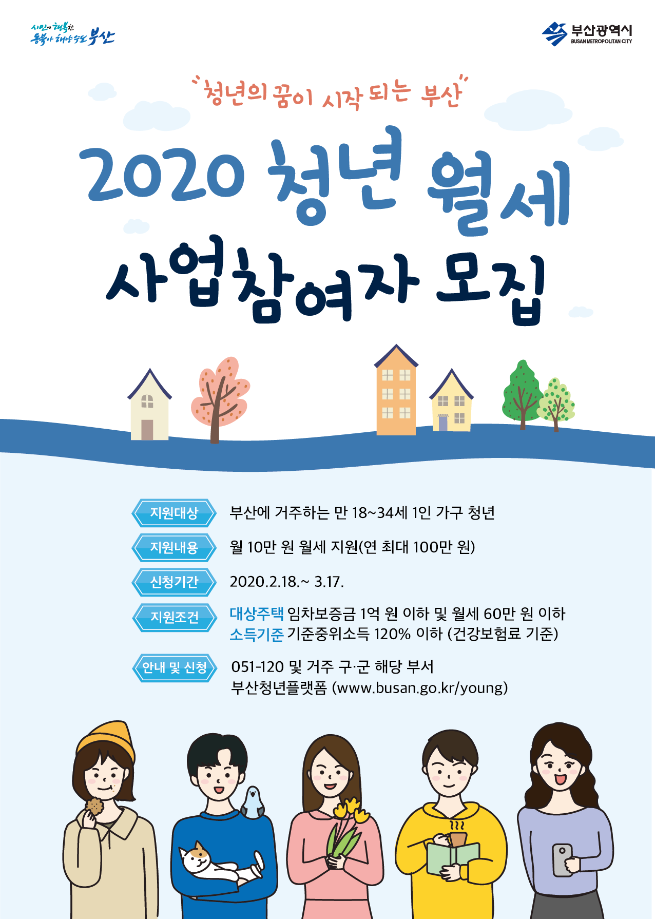 2020년 『청년 월세 지원』 사업 참여자 모집 기간연장 공고 1