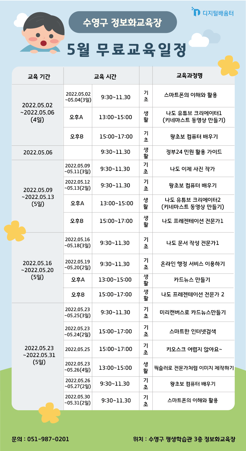 수영구 정보화교육장 이전 및 디지털역량강화 교육 실시 알림 2