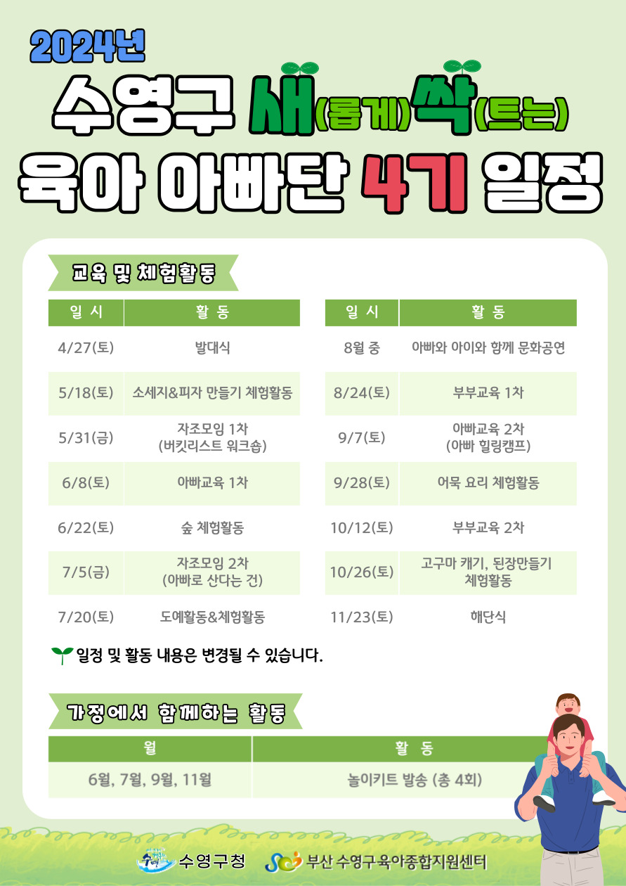 제4기 「수영구 새.싹.육아아빠단」 모집 2