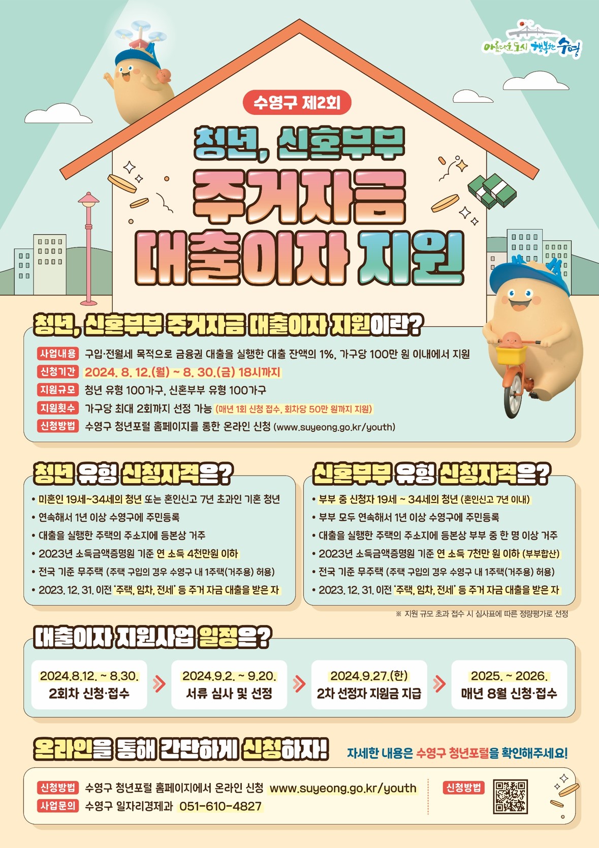 청년, 신혼부부 주거자금 대출이자 지원사업 대상자 모집 1
