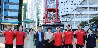 광안리해수욕장 현장근무자 격려