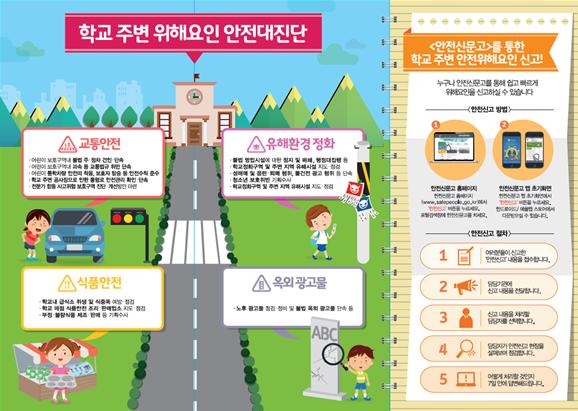 개학기 학교주변 안전점검 및 단속 홍보물 2